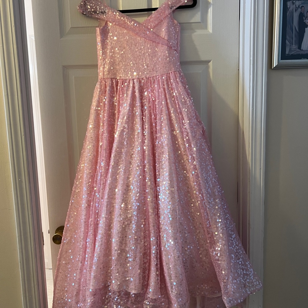 Christina Glittering Pink Formal Dress